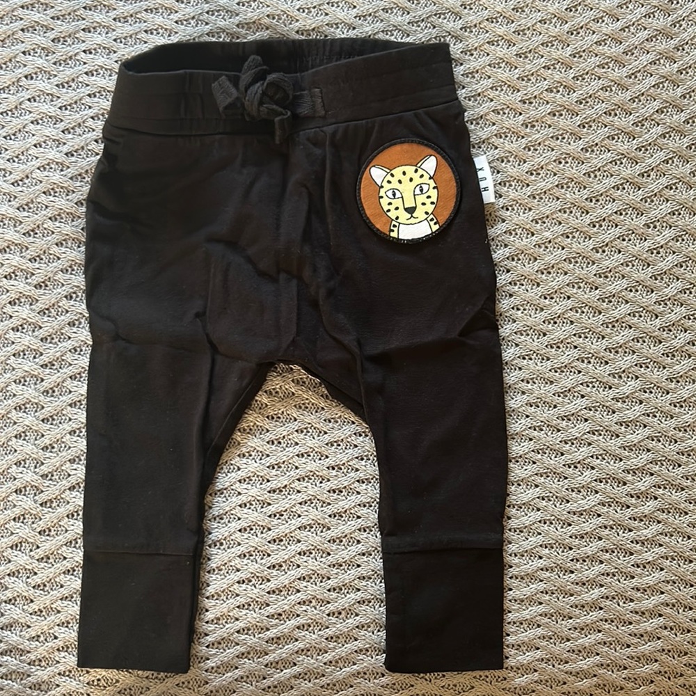 Pre-loved Hux Baby Joggers with Cheetah Patch - 3-6mos